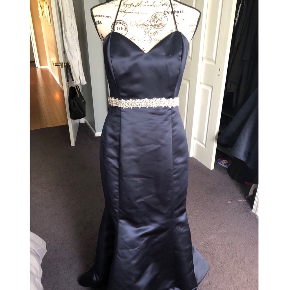 Hayley Paige - Navy Blue Mermaid Bridesmaid Dress